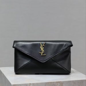 Alternative view of YSL CASSANDRE small envelope pouch in lambskin 21x14x3cm