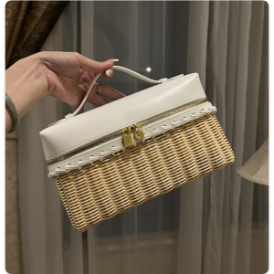 Loro Piana Extra Pocket L27 Wicker Bag 27 x 10 x 16cm