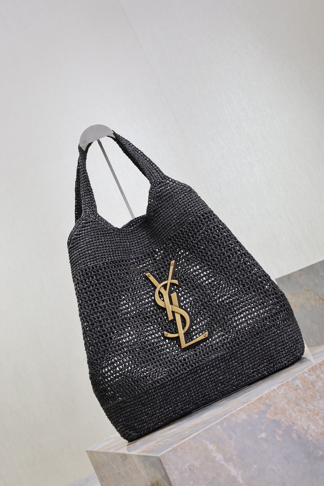 YSL ICARE IN RAFFIA 37-55x43x5cm - Image 4
