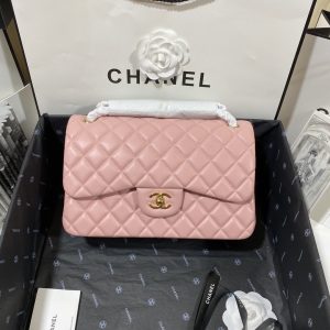 CHANEL CLASSIC FLAP JUMBO 30CM CF PINK GOLD