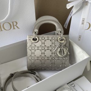 Alternative view of MINI LADY DIOR BAG GRAY 6.5 X 6 X 3 INCHES