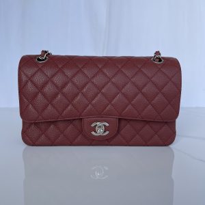 Alternative view of CHANEL CLASSIC HANDBAG Silver-Tone Metal 6 × 9.9 × 2.5 in