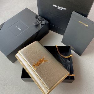 Alternative view of YSL KATE SMALL IN METALLIC LEATHER 20x12x5cm