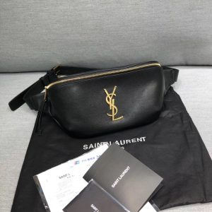 YSL CASSANDRE CLASSIC belt bag in grain de poudre embossed leather 25 x 14 x 3.5 cm