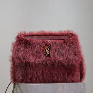 Alternative view of YSL NIKI LARGE IN SHEARLING 32x23x9cm