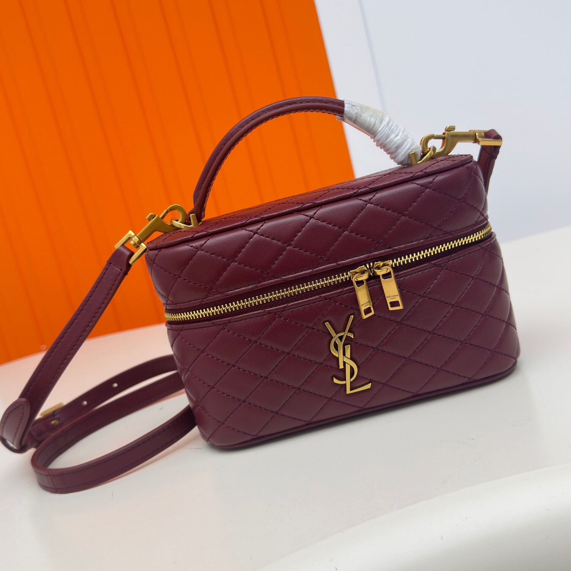 YSL GABY VANITY BAG IN LAMBSKIN 18 X 11 X 6.5 CM