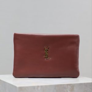 Alternative view of YSL CALYPSO small pouch in lambskin 23x16x3cm