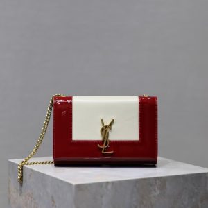 Alternative view of YSL KATE Nappa Patent Calfskin Two-Toned 20x13.5x6cm