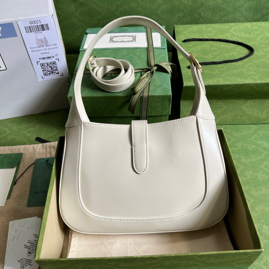 GUCCI JACKIE SMALL SHOULDER BAG Ivory 10.8"W x 7.5"H x 1.6"D - Image 9