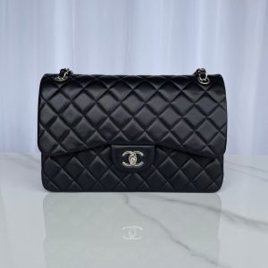 Alternative view of Chanel Classic Flap Jumbo 30cm CF shiny black 19.5×30×10cm