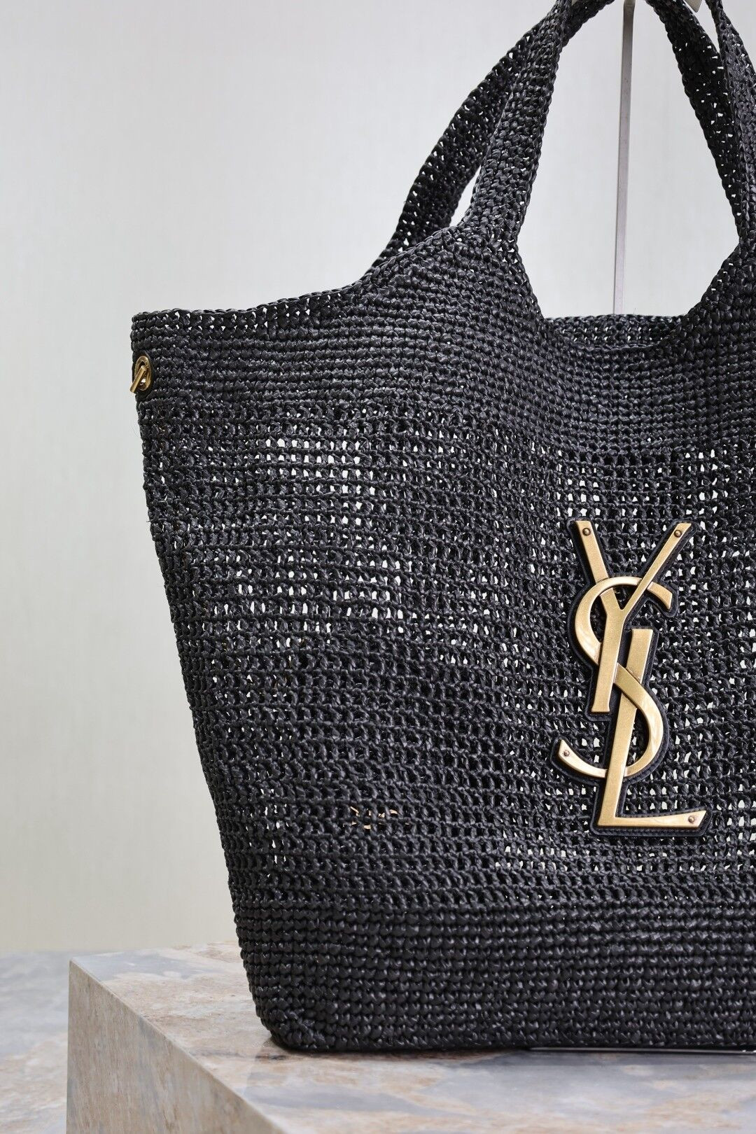 YSL ICARE IN RAFFIA 37-55x43x5cm - Image 6