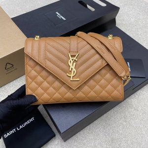 YSL ENVELOPE MEDIUM in MATELASS¨¦ lambskin 24x17.5x6cm
