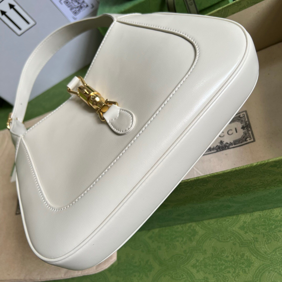 GUCCI JACKIE SMALL SHOULDER BAG Ivory 10.8"W x 7.5"H x 1.6"D - Image 8
