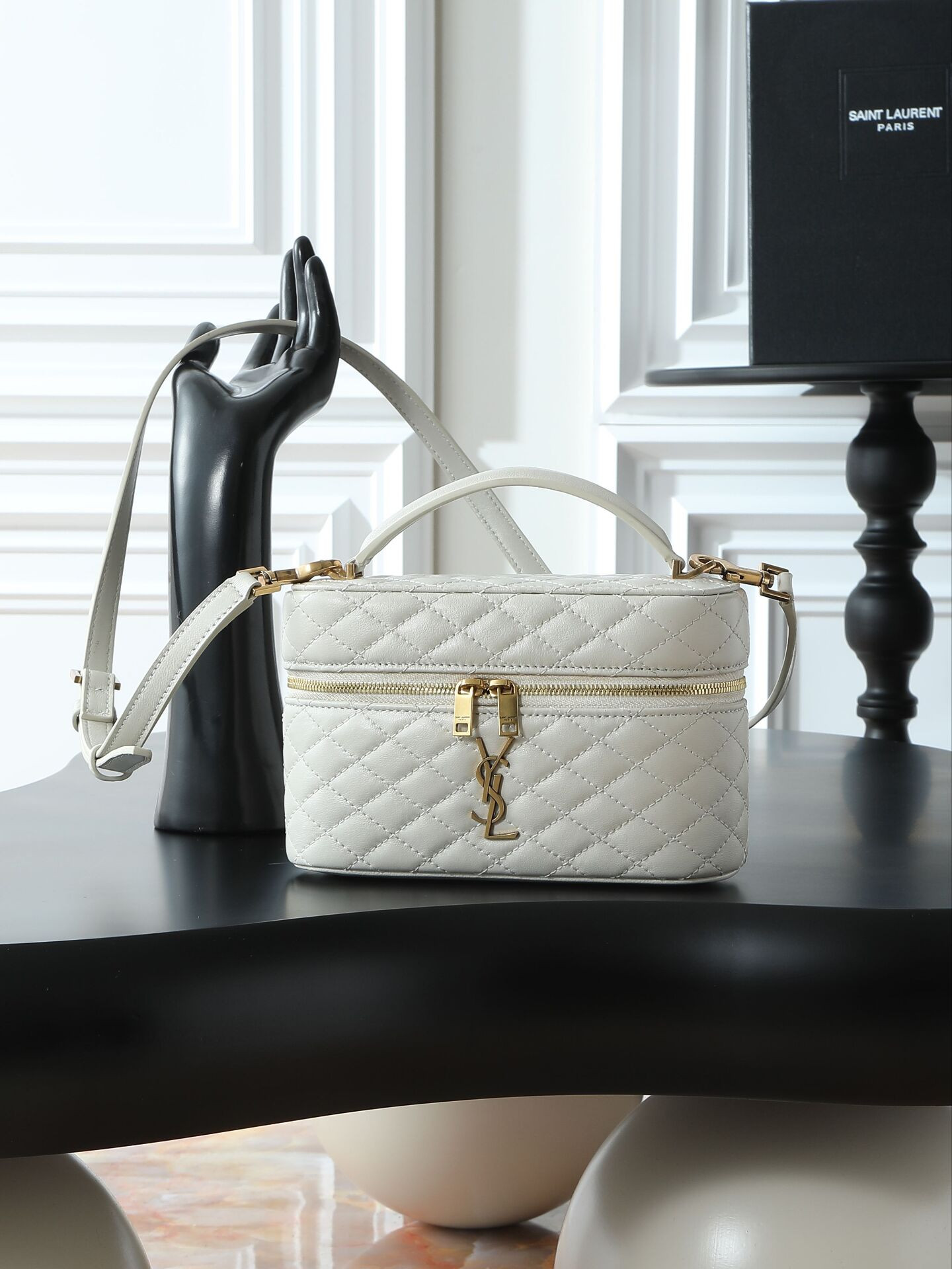 YSL GABY VANITY BAG IN LAMBSKIN 18 X 11 X 6.5 CM