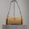 YSL Cassandre Small Cylindrical Woven Bag 30x12x10cm