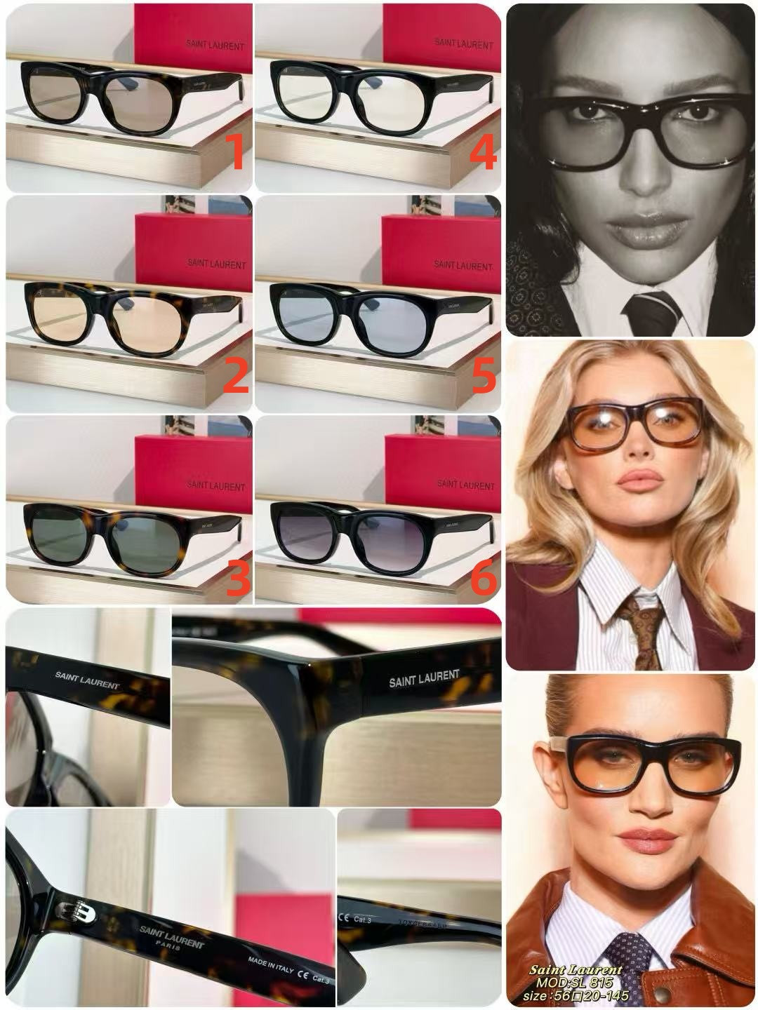 YSL Glasses SL815 56-20-145 - Image 2