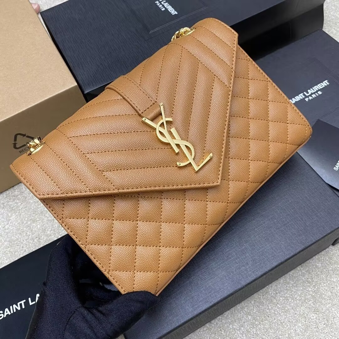 YSL ENVELOPE MEDIUM in MATELASS¨¦ lambskin 24x17.5x6cm - Image 4