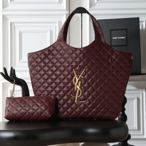 Alternative view of YSL ICARE MAXI SHOPPING BAG IN QUILTED LAMBSKIN  38/58x43x8cm