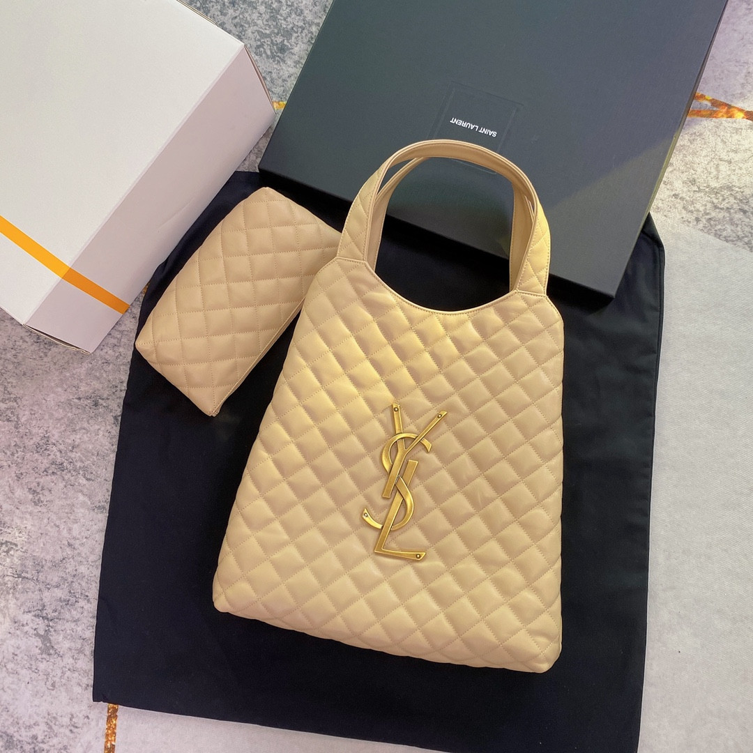 YSL ICARE MAXI SHOPPING BAG IN QUILTED LAMBSKIN - Image 3