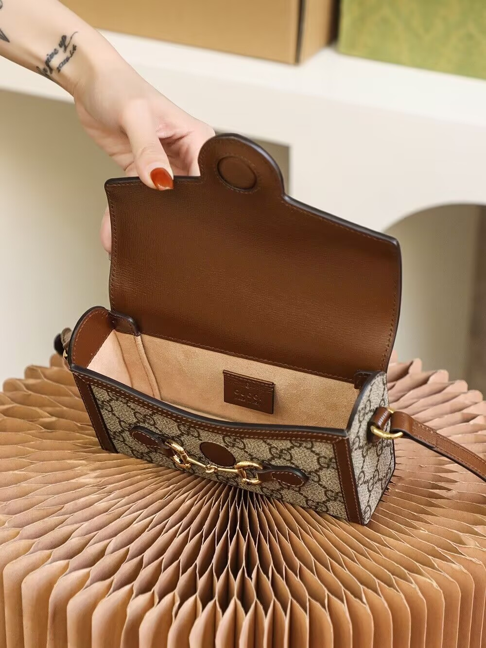 Gucci Horsebit 1955 Mini Bag 18x12x5cm - Image 9