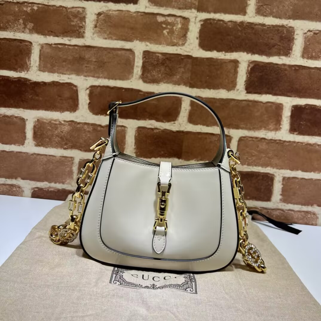 Gucci Mini Jackie 1961 Patent Leather Shoulder Bag 19x13x3cm