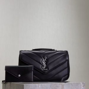 YSL LOULOU small in MATELASS¨¦ lambskin 24x14x6cm