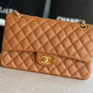 Alternative view of CHANEL Classic Handbag in Grained Litchi Pattern Calfskin & Gold-Tone Metal 6 × 9.9 × 2.5 inches