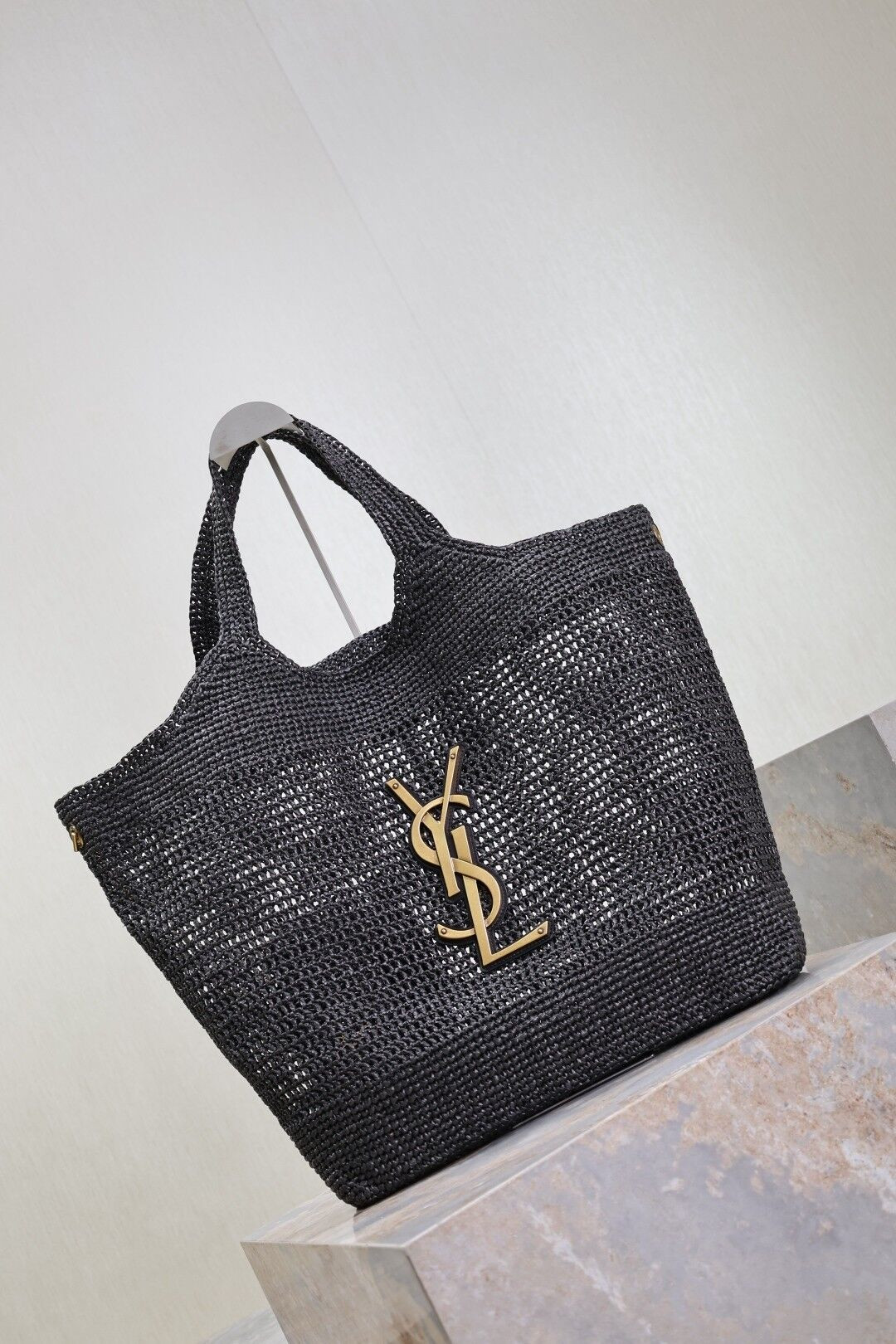YSL ICARE IN RAFFIA 37-55x43x5cm - Image 5