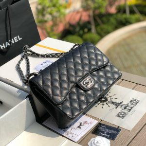 Alternative view of Chanel Classic Flap Jumbo 30cm CF black Silver