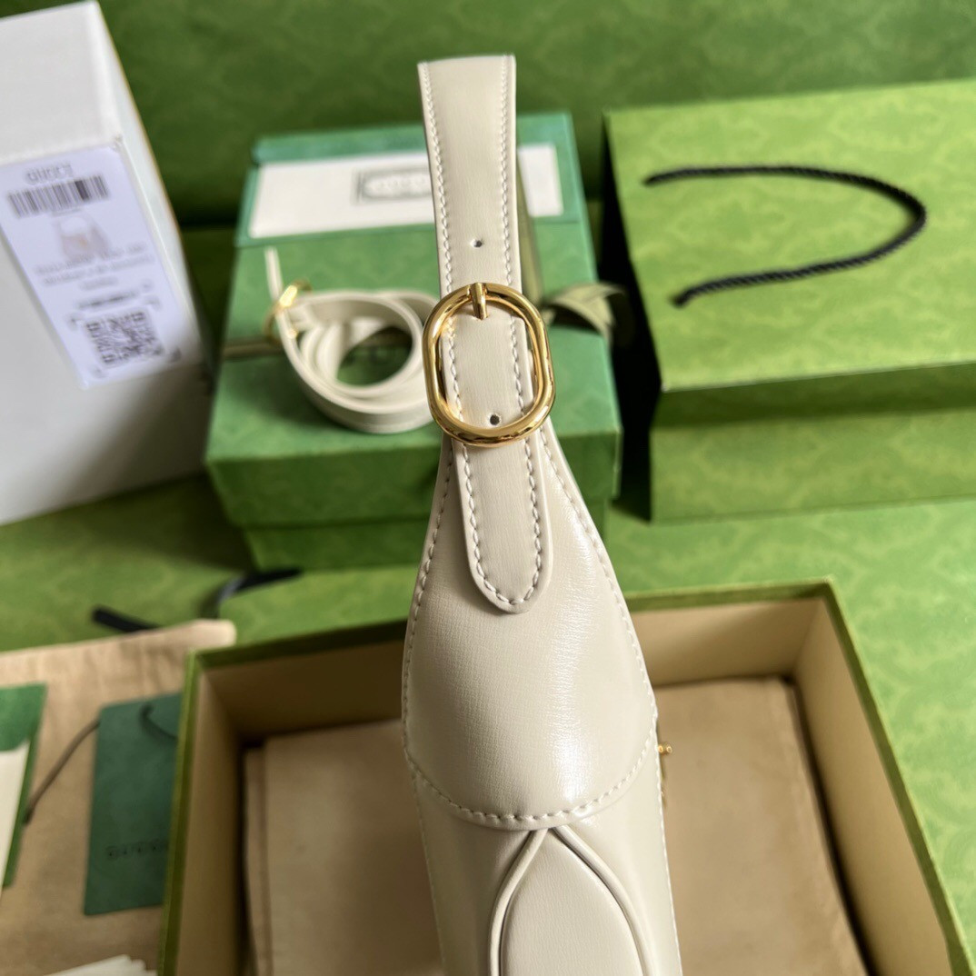 GUCCI JACKIE SMALL SHOULDER BAG Ivory 10.8"W x 7.5"H x 1.6"D - Image 6