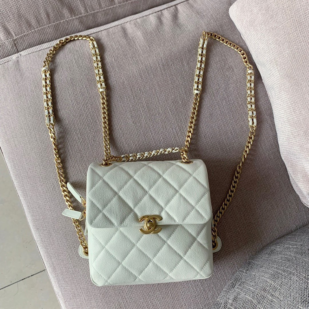 Alternative view of CHANEL ADO BACKPACK IN WHITE - Backpack - Chanel - Luxury Brands Bags