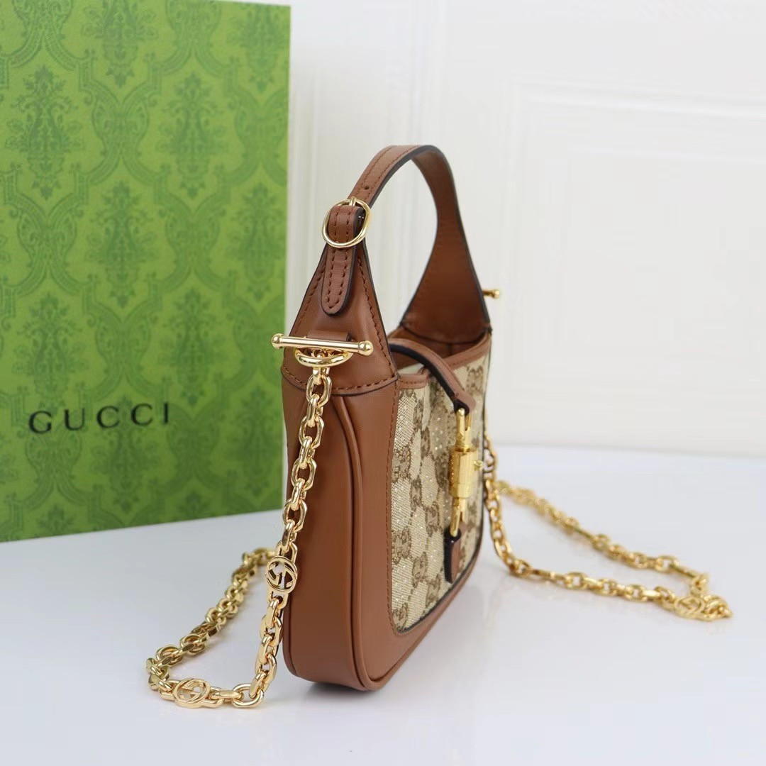 GUCCI JACKIE 1961 MINI GG SHOULDER BAG 19 x 13 x 3CM - Image 3