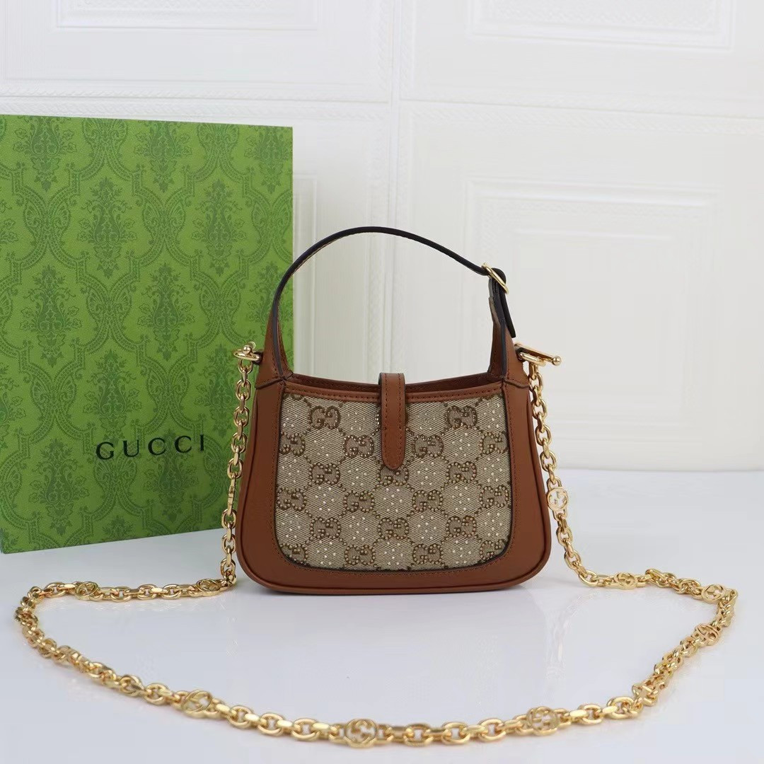 GUCCI JACKIE 1961 MINI GG SHOULDER BAG 19 x 13 x 3CM - Image 4