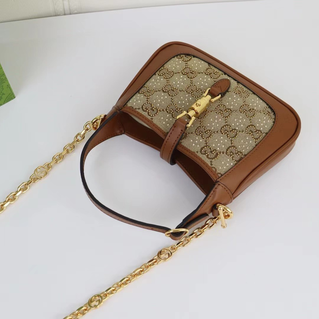 GUCCI JACKIE 1961 MINI GG SHOULDER BAG 19 x 13 x 3CM - Image 5