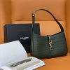 YSL LE 5 ¨¤ 7 IN CROCODILE-EMBOSSED SHINY LEATHER  23 X 16 X 6.5 CM