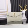 UPTOWN POUCH IN CROCODILE-EMBOSSED SHINY LEATHER BLANC VINTAGE 10.6 X 6.2 X 0.7 INCHES