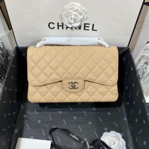 Alternative view of Chanel Classic Flap Jumbo 30cm CF Khaki Silver
