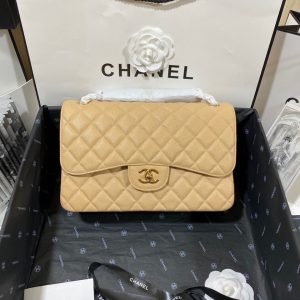 Alternative view of Chanel Classic Flap Jumbo30 CF Khaki Gold
