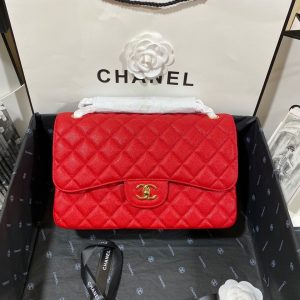Alternative view of Chanel Classic Flap Jumbo30 CF Red Gold