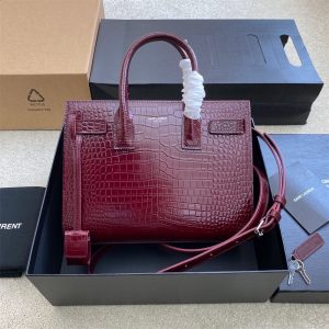 Alternative view of YSL SAC DE JOUR BABY IN CROCODILE EMBOSSED LEATHER RED