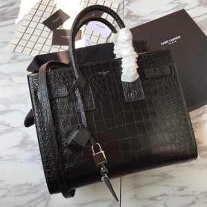 Alternative view of YSL SAC DE JOUR SMALL IN MATTE CROCODILE EMBOSSED LEATHER