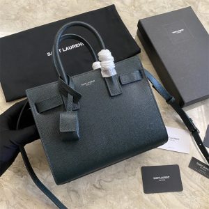 Alternative view of YSL SAC DE JOUR NANO IN GRAINED LEATHER GREEN