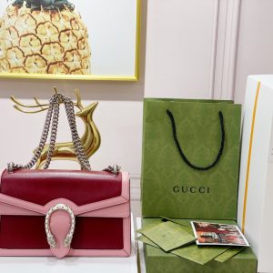 Alternative view of GUCCI DIONYSUS SMALL SHOULDER BAG PINK RED 11"Wx7"Hx3.5"D