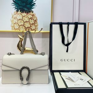 Alternative view of GUCCI DIONYSUS SMALL LEATHER SHOULDER BAG WHITE 11"Wx7"Hx3.5"D