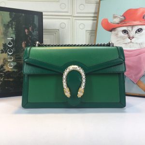 GUCCI DIONYSUS SMALL SHOULDER BAG GREEN 11"Wx7"Hx3.5"D