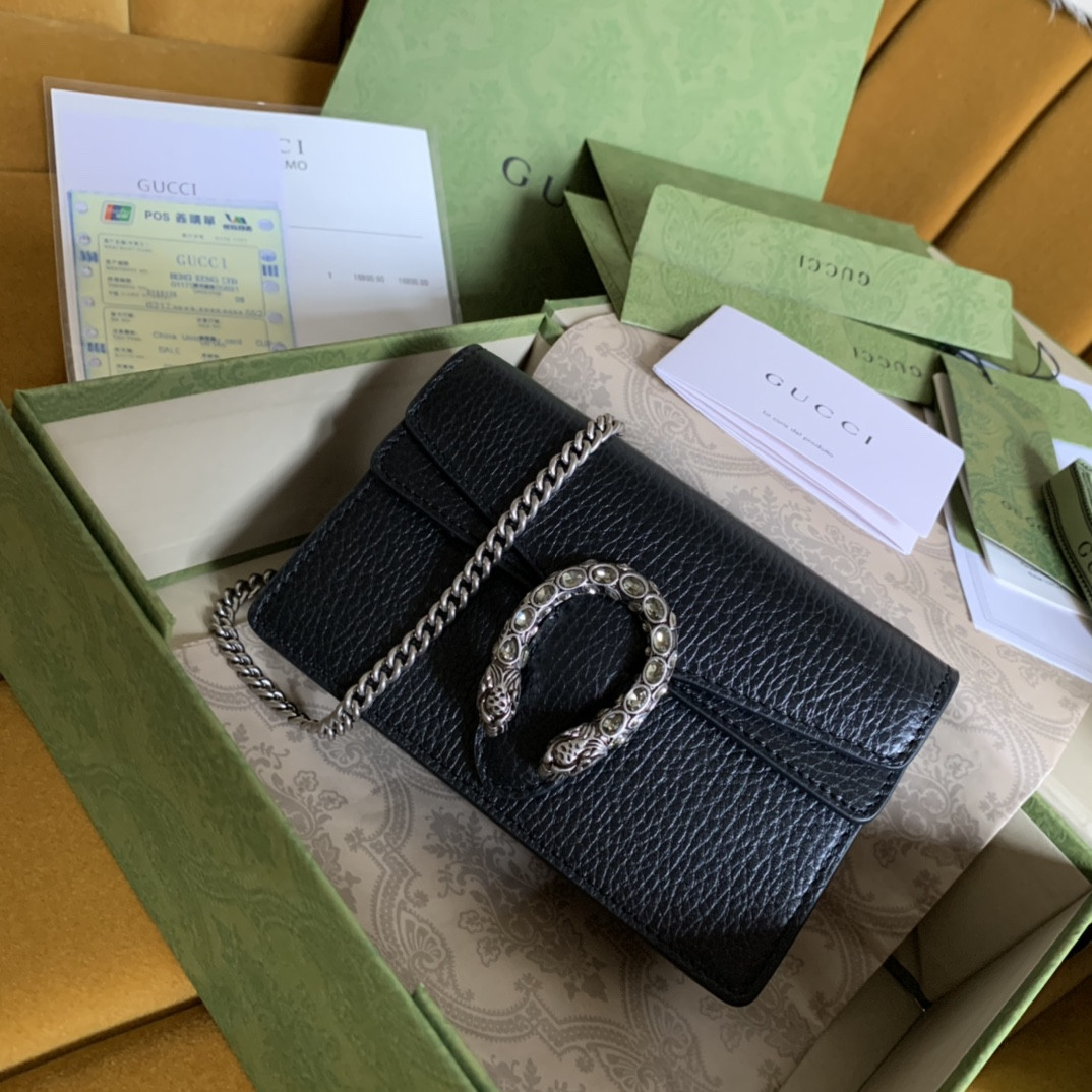 Alternative view of GUCCI DIONYSUS LEATHER SUPER MINI BAG
