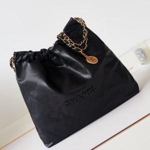 Alternative view of CHANEL 22 HANDBAG Shiny Calfskin Black 15.21¡Á16.38¡Á3.12 in