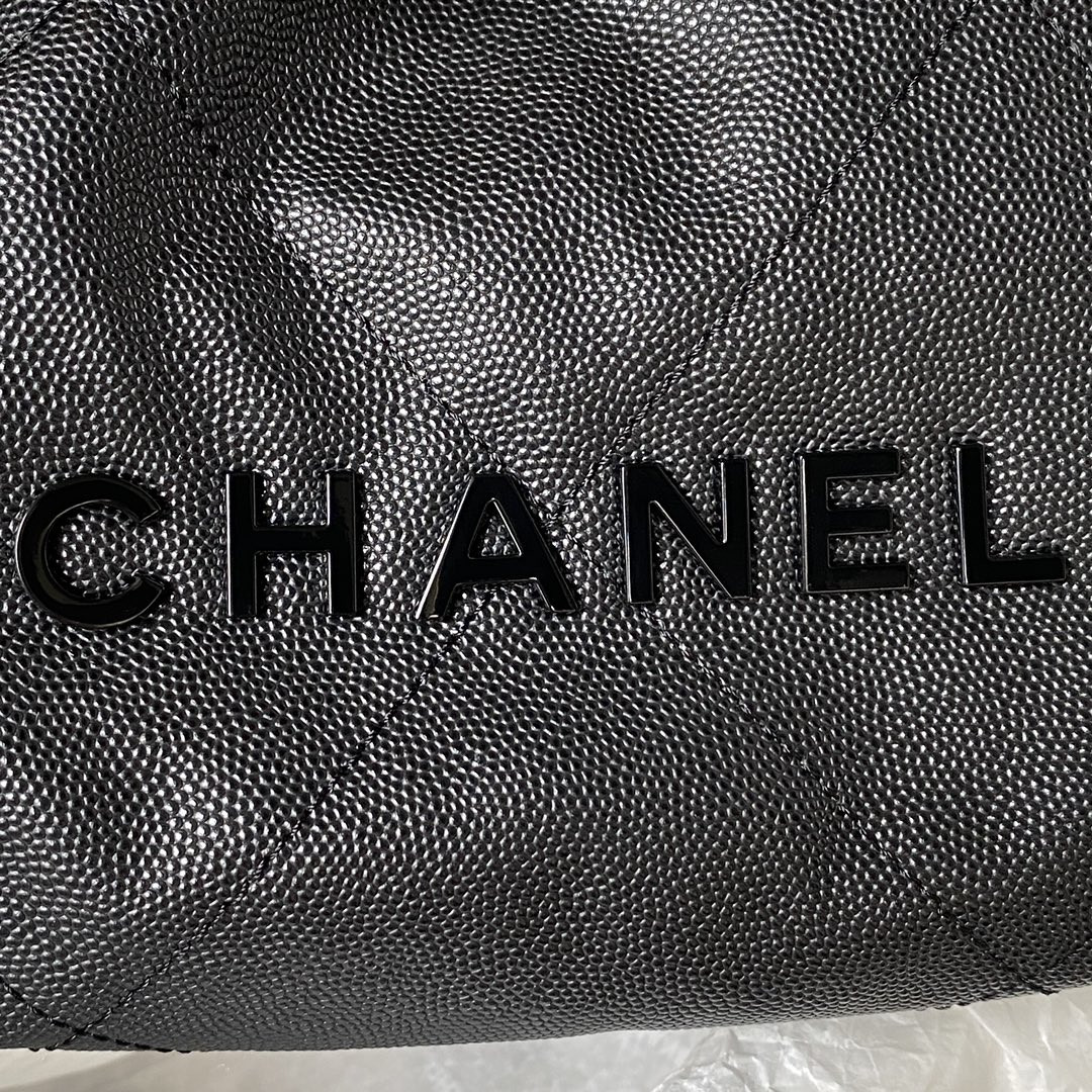 CHANEL 22 MINI HANDBAG GRAINED LEATHER BLACK 7.8 ¡Á 7.4 ¡Á 2.3 in - Image 5