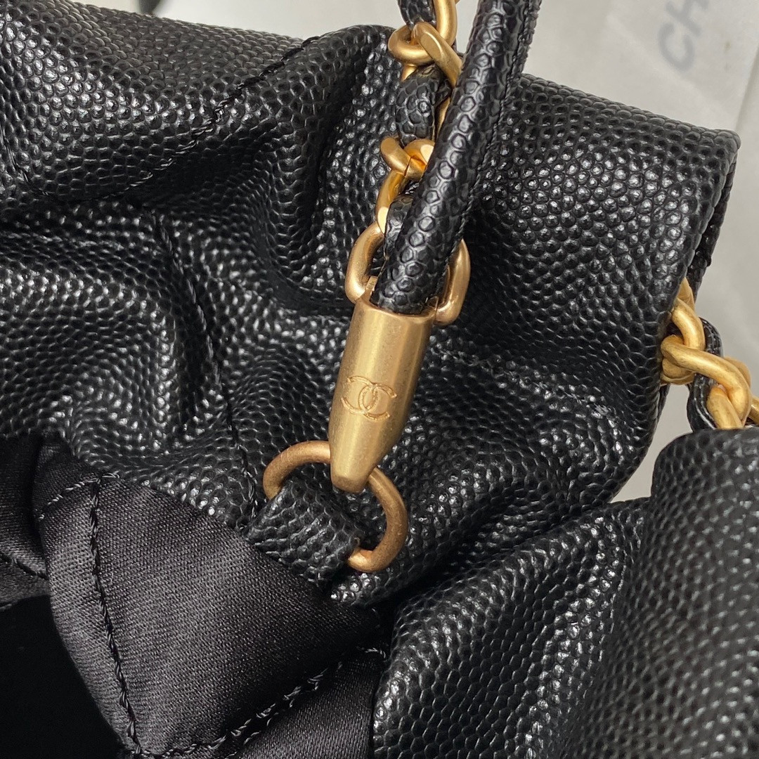 CHANEL 22 MINI HANDBAG GRAINED LEATHER BLACK 7.8 ¡Á 7.4 ¡Á 2.3 in - Image 8