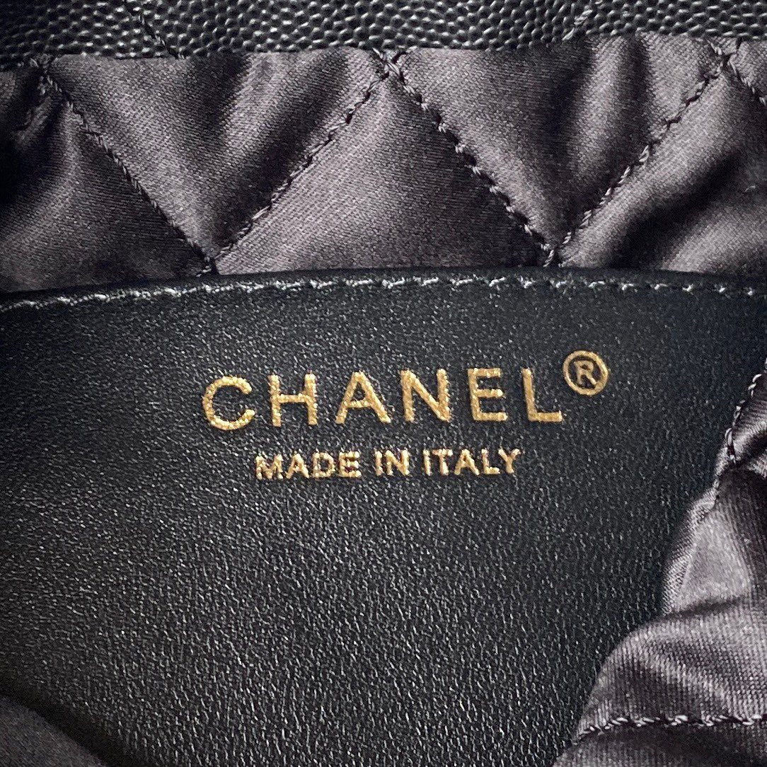 CHANEL 22 MINI HANDBAG GRAINED LEATHER BLACK 7.8 ¡Á 7.4 ¡Á 2.3 in - Image 9